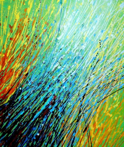 Spray of colours by Artist Aruna Chagarlamudi (Aruna's Art Studio)